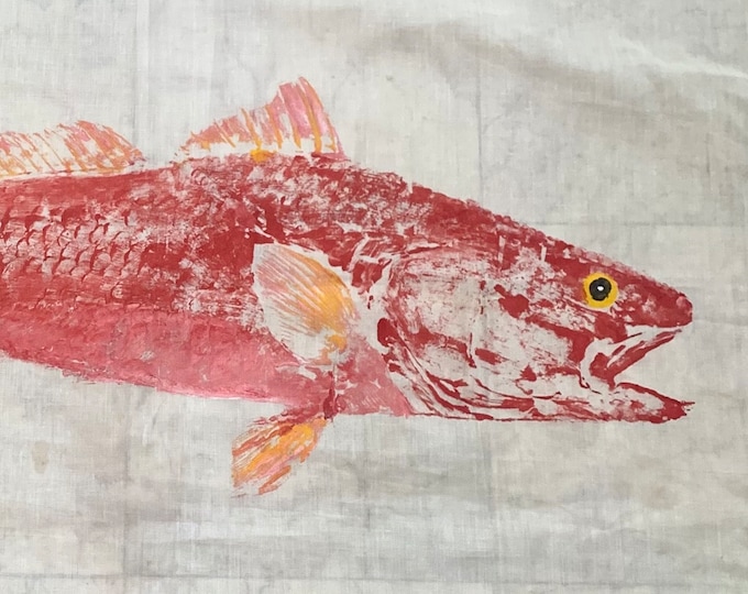 Featured listing image: Bull Red Fish Print
