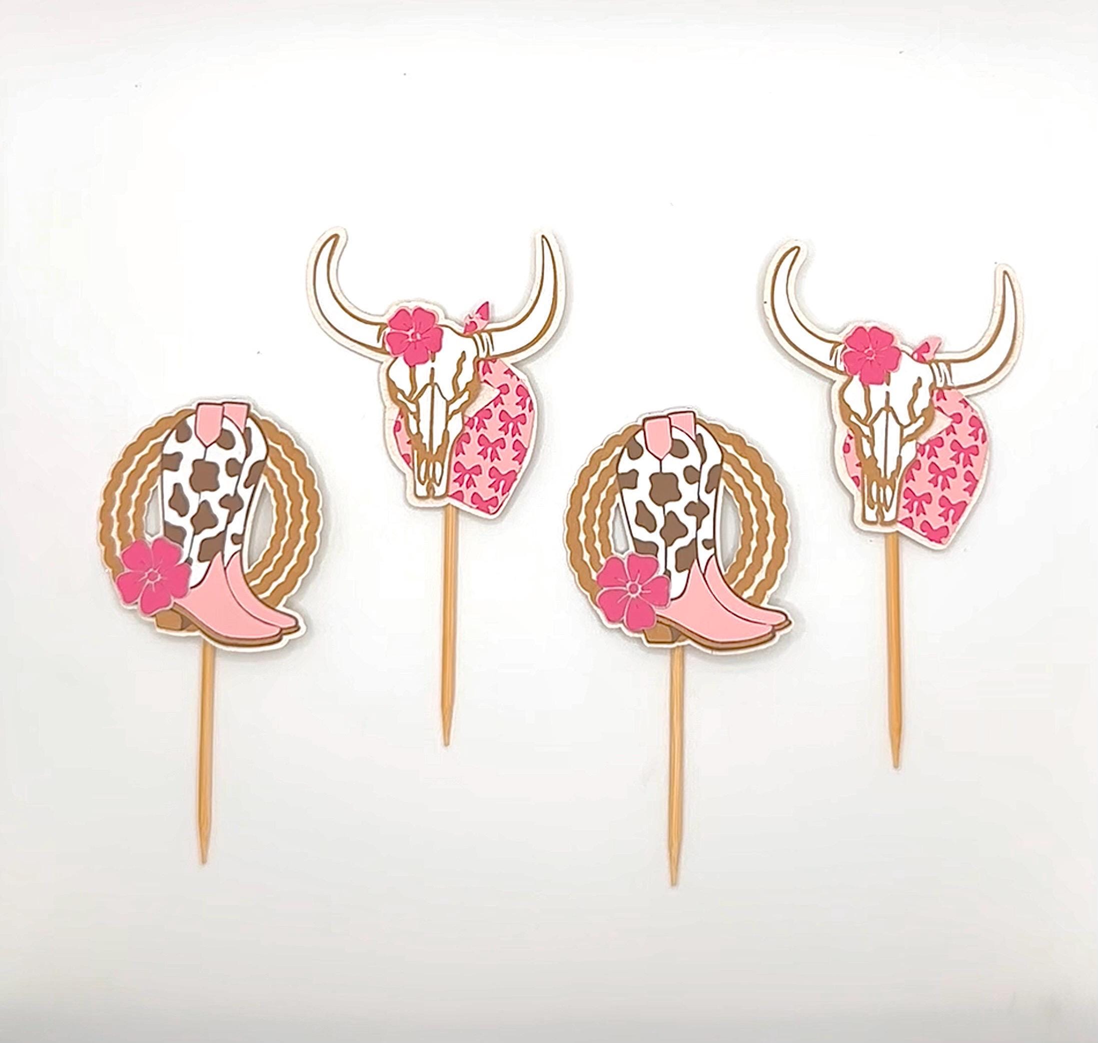 My First Rodeo Cupcake Toppers 1st Birthday Cowgirl Theme Personalized ...