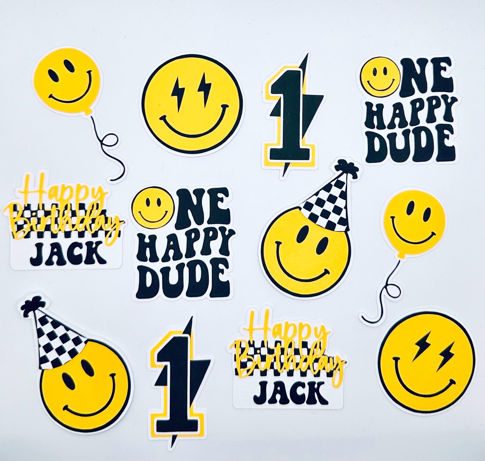 thumbnail image 2 of One Happy Dude Smiley Face SVG PNG First Birthday 1st Birthday One Cool 2 of 12