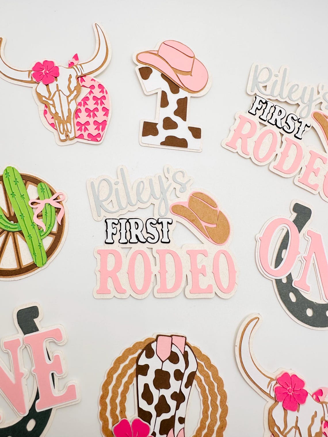 My First Rodeo Cupcake Toppers 1st Birthday Cowgirl Theme Personalized ...