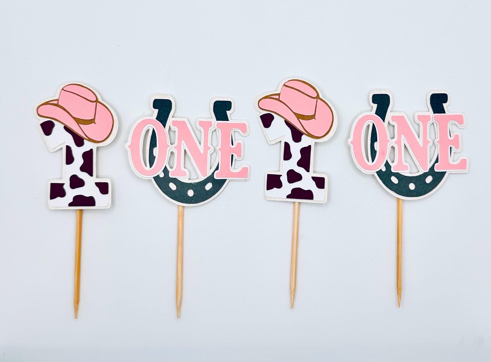 My First Rodeo Cupcake Toppers 1st Birthday Cowgirl Theme Personalized ...