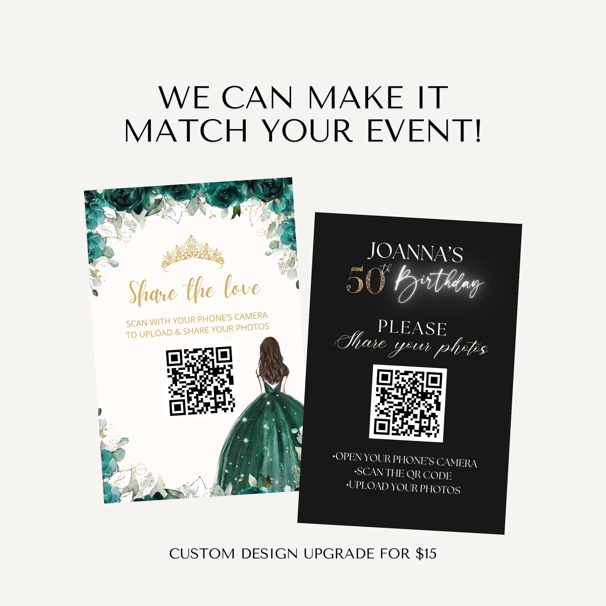 Custom QR Code and Event Photo Sharing Gallery | Guest Upload ...