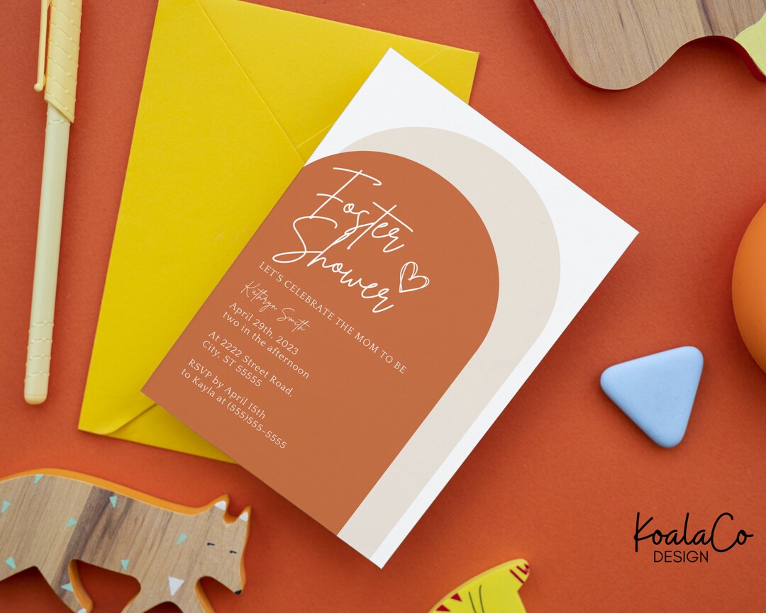 Editable Foster Shower Invite Foster Care Shower Adoption Etsy