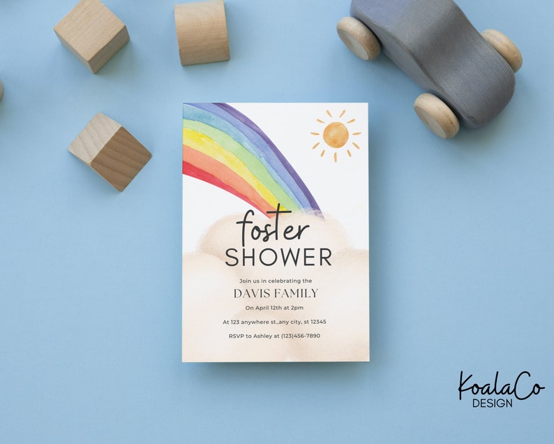 Editable Foster Shower Invite Foster Care Shower Adoption Etsy