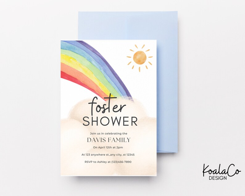 Editable Foster Shower Invite Foster Care Shower Adoption Etsy