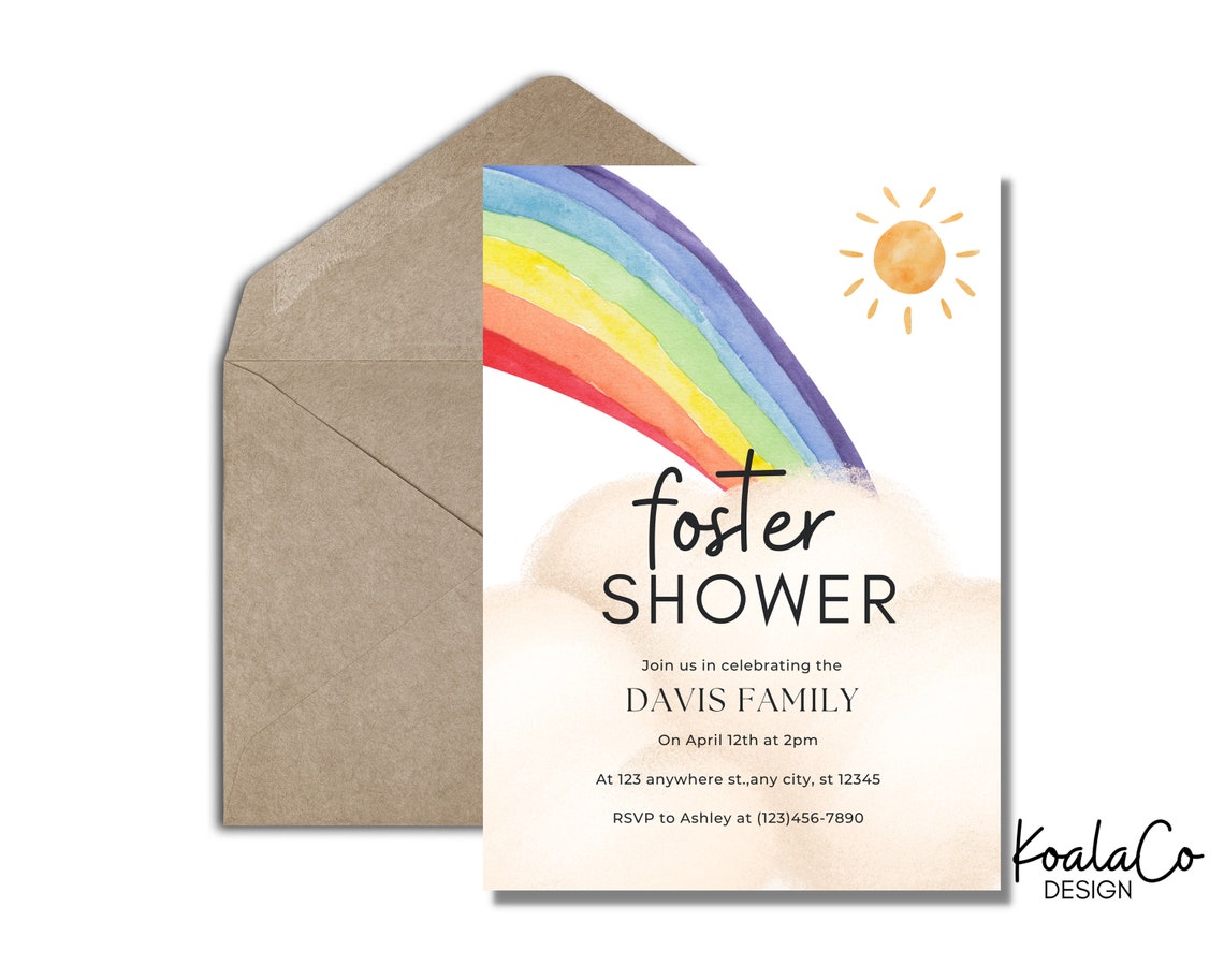 Editable Foster Shower Invite Foster Care Shower Adoption Etsy