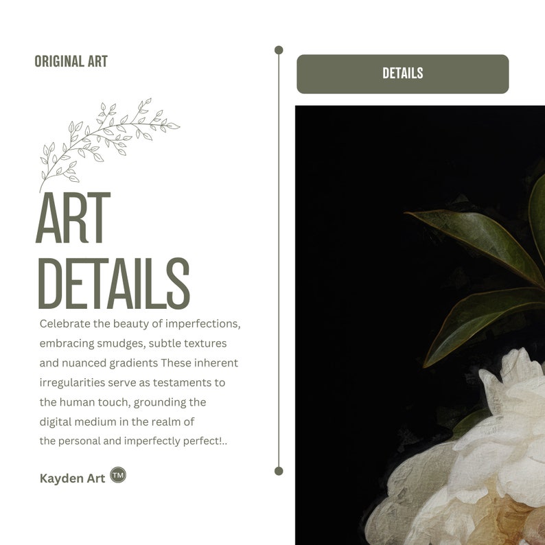 Cottage White Peonies, Home Decor, Cottagecore, Vase of Flower, Oil Painting, Digital Art Download, Wall Art, Art print, Print