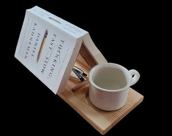 Book Minder, Book Gift, Book Stand, Book Holder, Book Rest with Drink Holder, Book Reader Gift