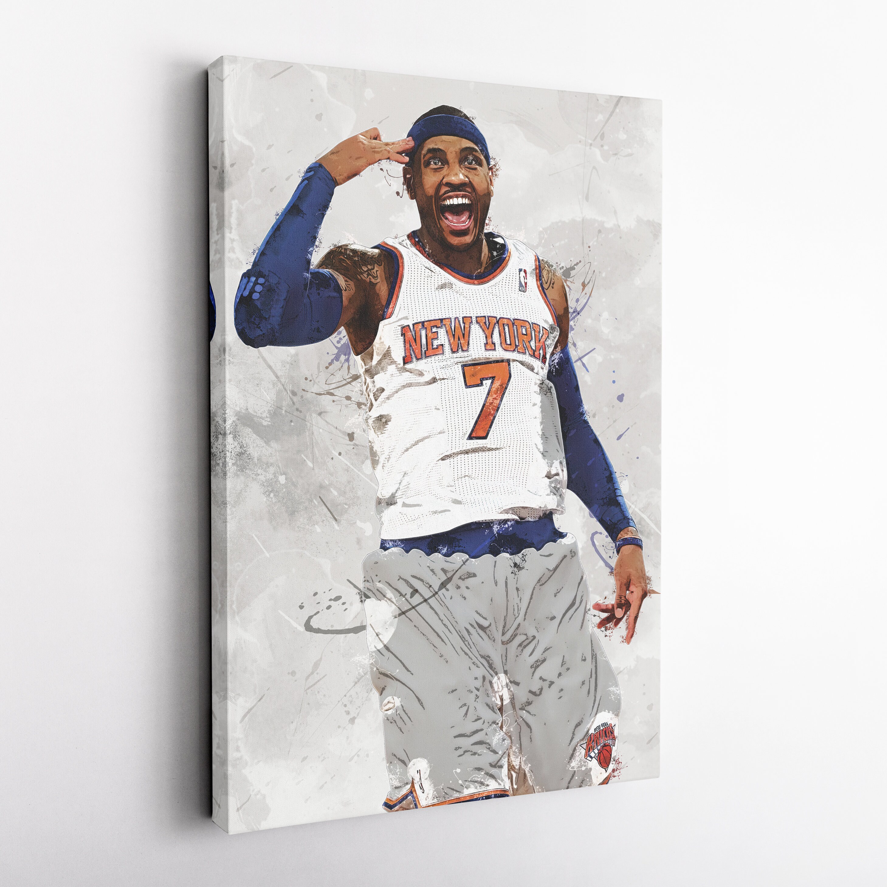 Carmelo Anthony Poster New York Knicks Canvas Print Framed Etsy