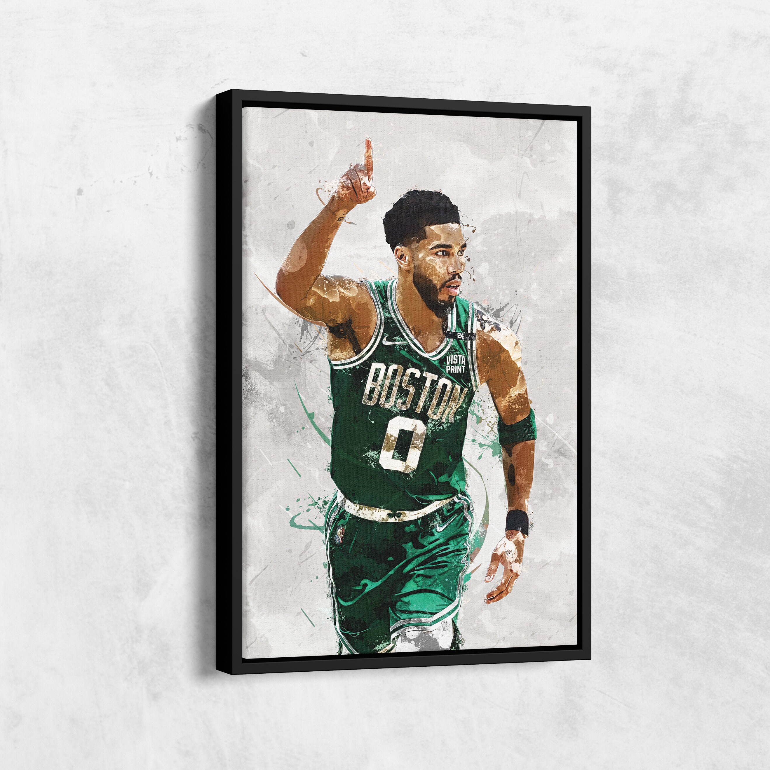 Jayson Tatum - Black / White Poster by AYA-Design