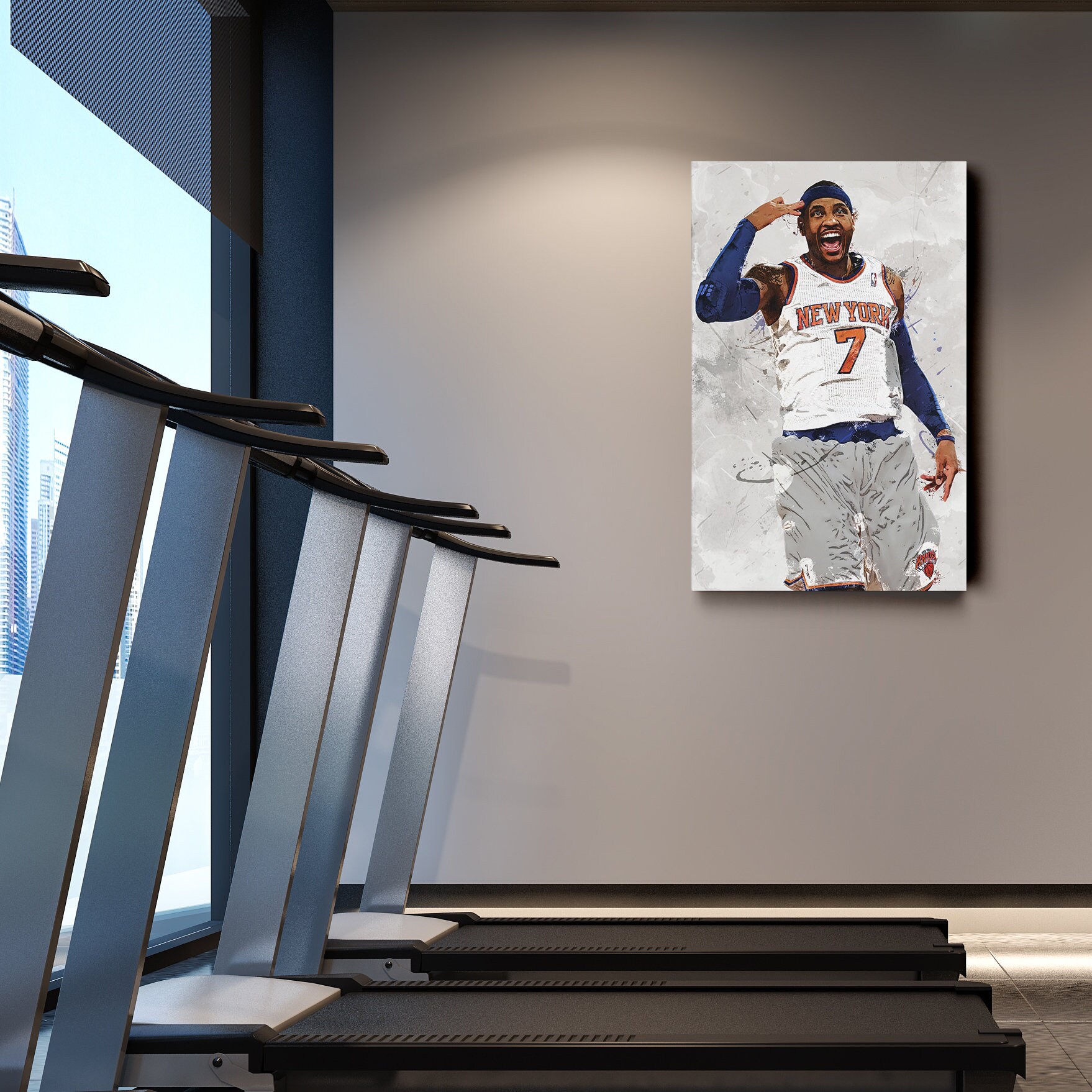 Carmelo Anthony Poster New York Knicks Canvas Print Framed Etsy