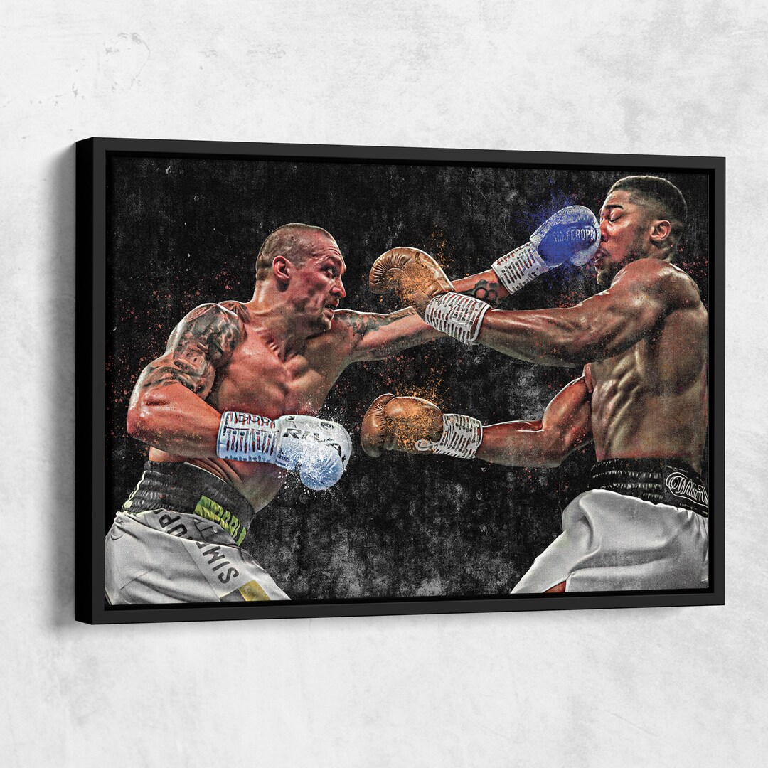 Anthony Joshua Vs. Oleksandr Usyk Poster Boxing Hand Made Posters