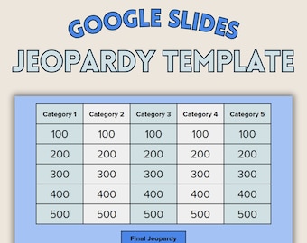 Google Slides Editable Jeopardy template | JeoPARTY | Bachelorette Party Jeopardy | game night