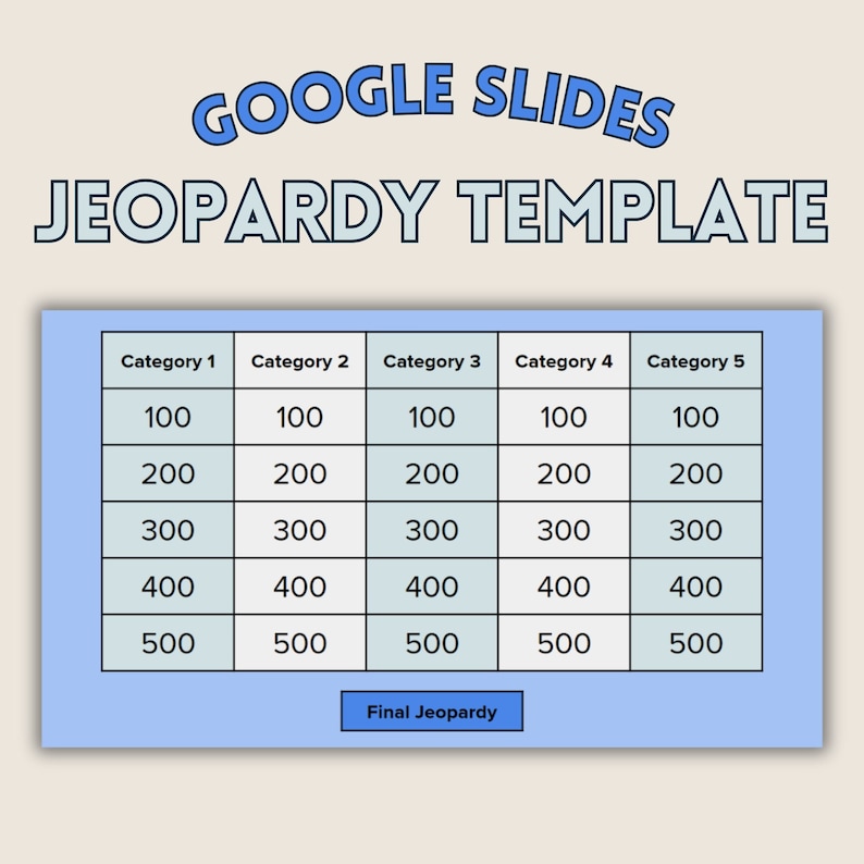 Google Slides Editable Jeopardy Template | Jeoparty | Bachelorette ...