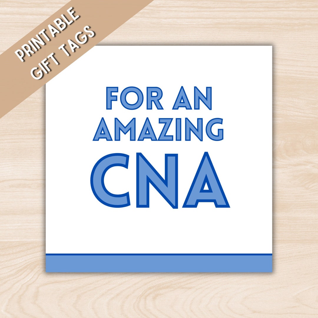 CNA Week Appreciation Gift Tag, Printable Gift Tag Etsy