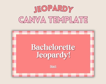 Szablon Jeopardy Canva | JeoPARTY | Gra Zgadnij kto | Wieczór panieński Jeopardy