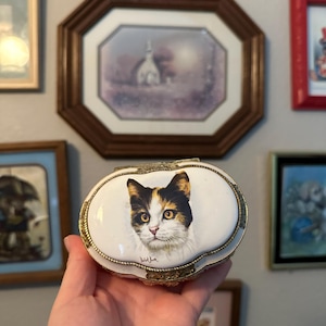 Vintage Musical Cat Trinket Box: Adorable Jewelry Storage