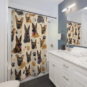 Dog Lover&#39;s Shower Curtains, Pet Themed Decor, An adorable bathroom accent, Great gift for dog owners, Puppy bathroom accessories