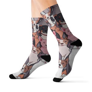 Pet Lover&#39;s Sublimation Socks, Dog-Themed Gift, Animal Socks for Dog Owners, Cozy Socks for Animal Lovers, Fun Pet Socks