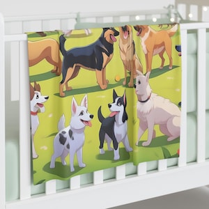 Couverture à emmailloter confortable sur le thème des chiens, Adorable écharpe de portage à imprimé animal de compagnie, Jolie décoration pour chambre d&#39;enfant, Cadeau parfait pour une baby shower, Idéal pour les amoureux des chiens