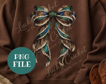 Duck Feather Bow PNG | Hunting Coquette Clipart (Digital Download