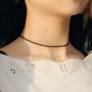 Gem Beads Necklaces For Women • Natural Stone Chokers Crystal Beads • Short Collared Necklace• birthday gift• Summer Necklace