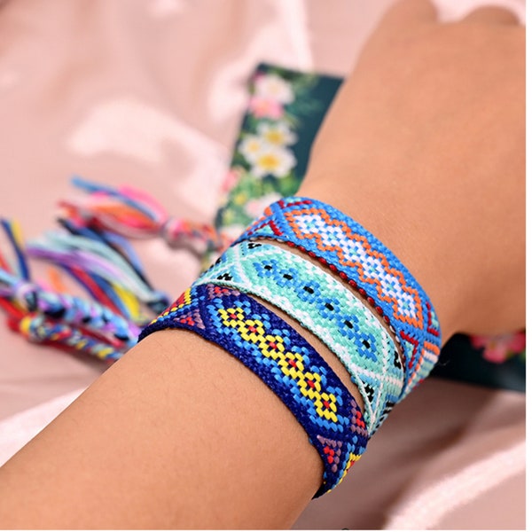 Friendship Tassel Bracelet for Women •Cotton Rope Weave Summer•  Short Collared Bracelet • birthday gift• Summer bracelet