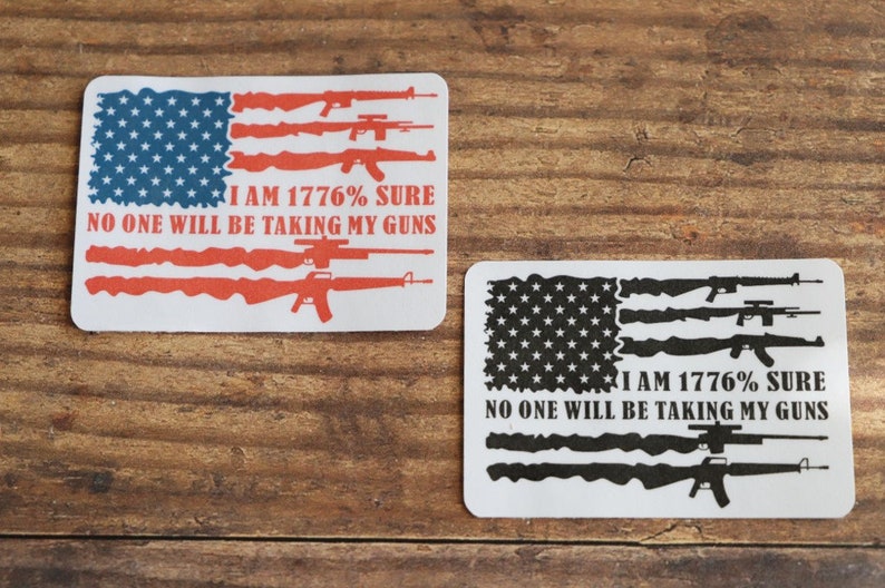 1776 2A American Flag Sticker Decal (choose Your Color), Patriot, USA ...