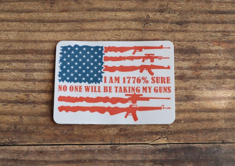 1776 2A American Flag Sticker Decal (choose Your Color), Patriot, USA ...