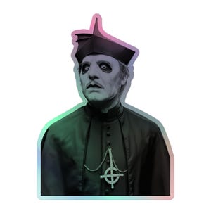 Ghost Cardinal Copia Holographic Stickers Decal | Ghost BC Metal Rock Music Band | Papa emeritus IV Frater Imperator Tobias Forge