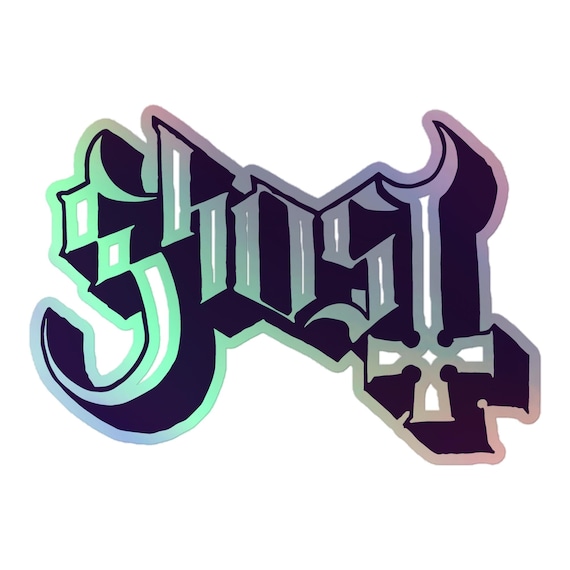 Ghost Music Band Logo Holographic Sticker Decal Purple | Papa