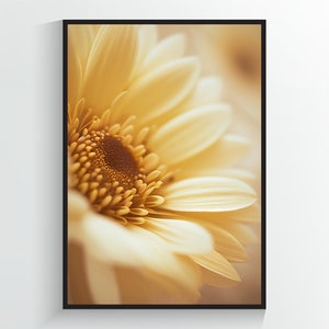 Yellow Daisy Close Up - Flower Art Print - A2/A3/A4/A5/A6 DIGITAL DOWNLOAD - Printable Wall Art
