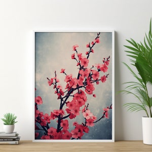 VINTAGE POSTER Japanse kersenbloesems - Japanse kunst aan de muur - Travel Print