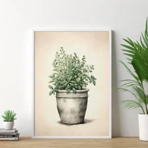 POSTER PRINT of Kitchen Herbs No. 2 - Kitchen Wall Art - Herb Art