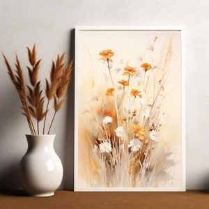 FRAMED POSTER of Wildflowers No. 2 - Nature Art Print - Landscape Wall Art
