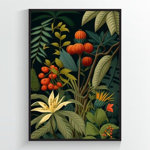 Botanical Print of Tropical Plants - Botanical Poster - A2/A3/A4/A5/A6 DIGITAL DOWNLOAD - Printable Wall Art