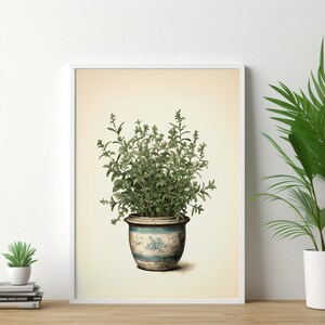 POSTER PRINT of Kitchen Herbs No. 3 - Kitchen Wall Art - Herb Art