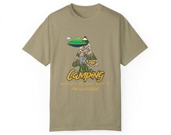 Camping Aliens T-Shirt: Outdoor Adventure Apparel