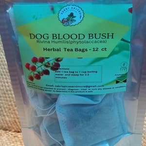 Dog blood bush tea bags 12 CT in pack