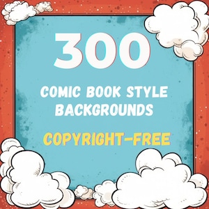 300 5K Graphic Novel Kulissen | Ideal für Comic Künstler & Digitales Marketing | Schneller Download, kein Copyright, kommerzielle Nutzung