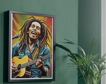 Bob Marley-poster eeuwige legende The Unforgettable Reggae Icon Wall Decor