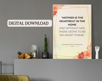 Battito cardiaco di casa: poster digitale per la festa della mamma / 600 dpi