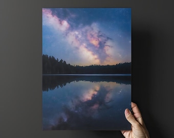 Milky Way Galaxy digitale download Celestial Night Sky muurkunst, ruimte poster, sterrenhemel print, universum muur decor, instant download