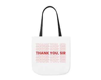 Danke, Sir Canvas Tote Bag, schwarze oder weiße Straps