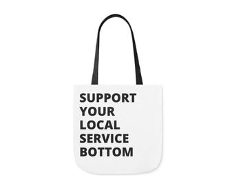 Unterstützen Sie Ihre lokale Service-Beuteltasche aus Canvas, schwarze oder weiße Riemen
