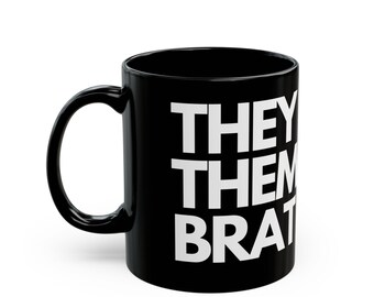 Sie Them Göre ENBY Pronomen Getränkebehälter Kaffeetasse