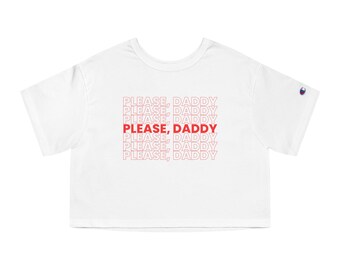 Bitte, Daddy Damen Crop Top T-Shirt