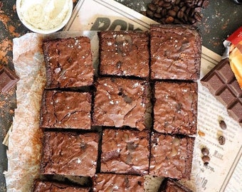 Schokoladen Lavendel Brownie Mischung / Geschenke für Feinschmecker / Gourmet-Backmischungen