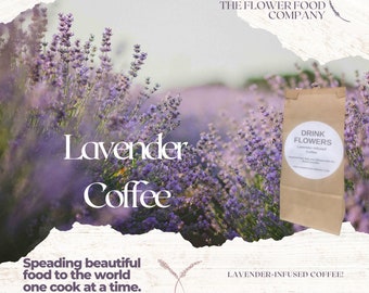 Café de Lavanda/Regalos para amantes de la gastronomía/Café gourmet/Café con sabor/Granos de café con sabor/Granos de café infusionados/Regalo de café con infusión de lavanda