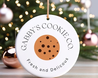 Personalized Cookie Baking Ornament, Cookie Lover Gift, Custom Christmas Baker&#39;s Ornament,  Custom Cookie Baking Decoration, Foodie Gift